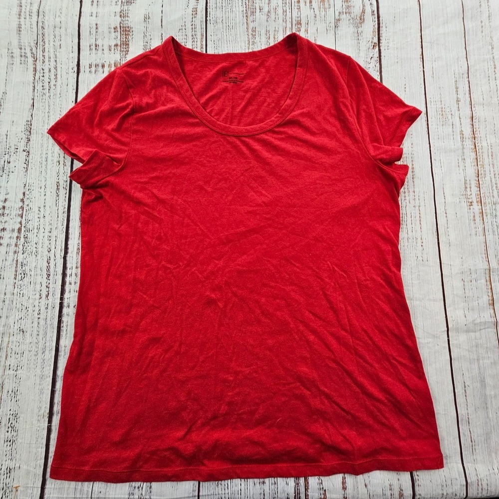 No Boundaries Red Short Sleeve Cotton Blend T-Shirt Women's Juniors XXL (19)
